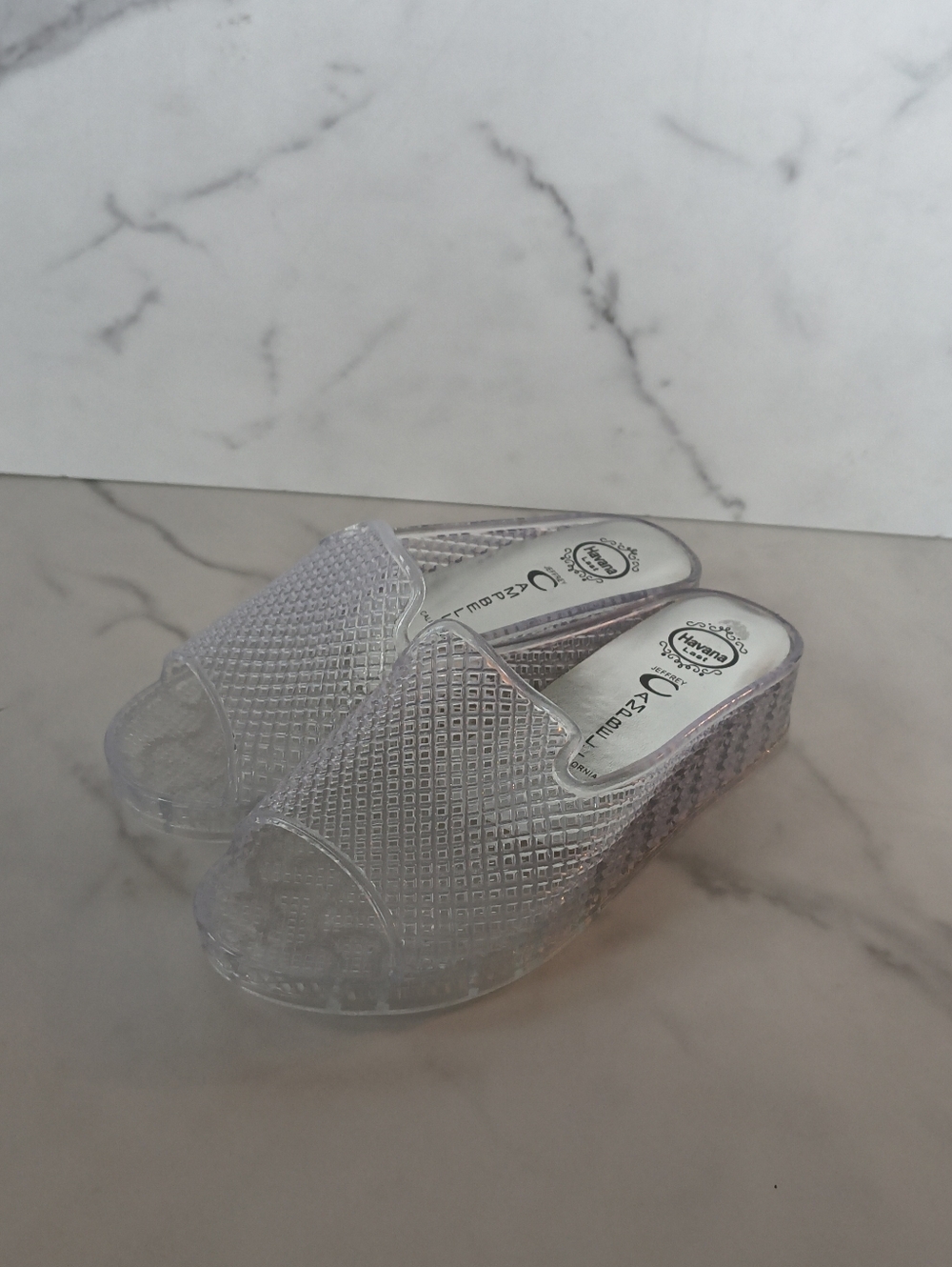 Jeffrey Campbell Clear Havana Last FlingJelly Sandals NEW